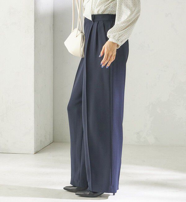 SHIPS for women「〈接触冷感 / UVカット〉Refinel セミ ワイド パンツ（セレモニー対応可）」|その他|