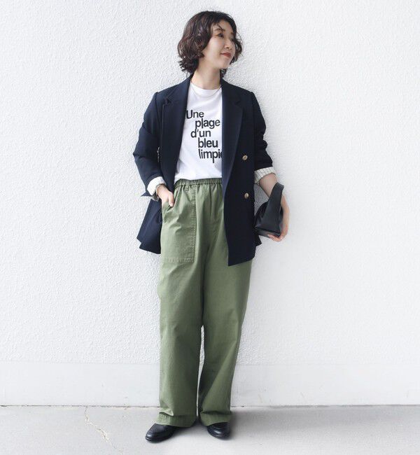 SHIPS for women「メルティ コットン プリント ロゴ ショート スリーブ Tシャツ」|Tシャツ・カットソー|