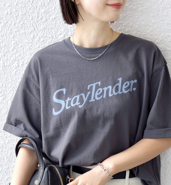 SHIPS for women「【WEB限定】バック タック ショート スリーブ ロゴ プリント TEE」|Tシャツ・カットソー|