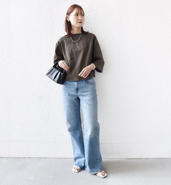 SHIPS for women「バスク ボーダー / 無地 5分袖 TEE」|Tシャツ・カットソー|