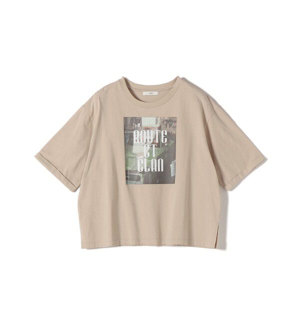 SHIPS for women「【WEB限定】オーガニック コットン 5分袖 フォト TEE」|Tシャツ・カットソー|