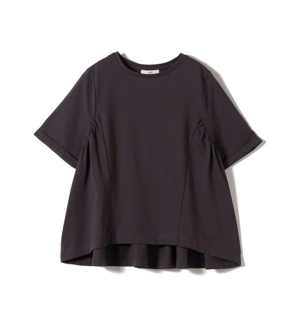 SHIPS for women「【WEB限定】〈接触冷感〉オーガニック コットン バック ギャザー トップス」|Tシャツ・カットソー|
