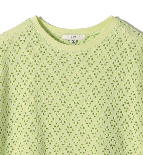 SHIPS for women「〈手洗い可能〉アイレット ショート スリーブ プルオーバー」|Tシャツ・カットソー|