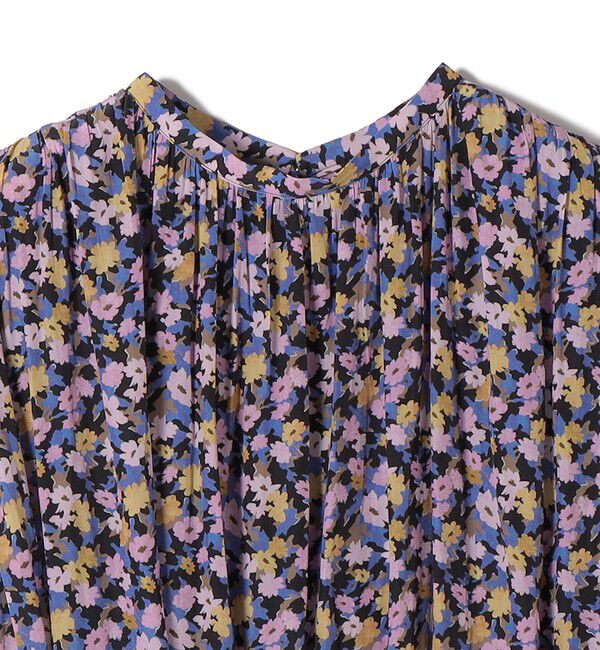 SHIPS for women「〈手洗い可能〉カッセン フラワー プリント ノースリーブ ワンピース」|ワンピース|