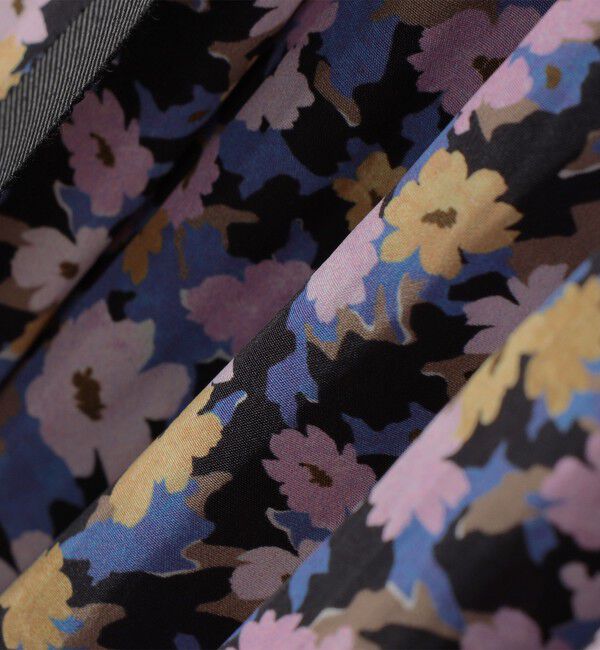 SHIPS for women「〈手洗い可能〉カッセン フラワー プリント ノースリーブ ワンピース」|ワンピース|