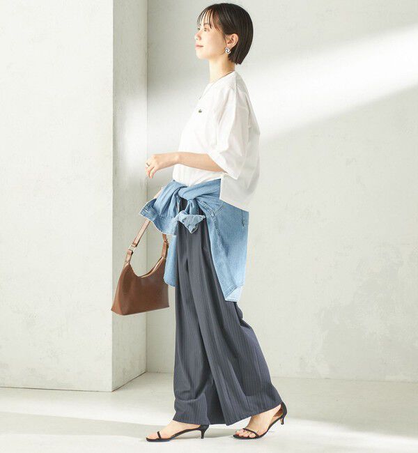 SHIPS for women「【SHIPS別注】LACOSTE:〈手洗い可能〉五分袖 TEE」|Tシャツ・カットソー|