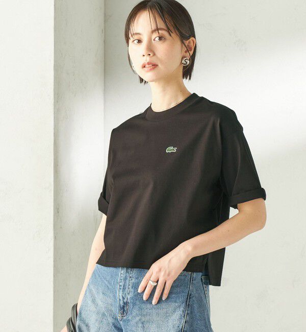 SHIPS for women「【SHIPS別注】LACOSTE:〈手洗い可能〉五分袖 TEE」|Tシャツ・カットソー|