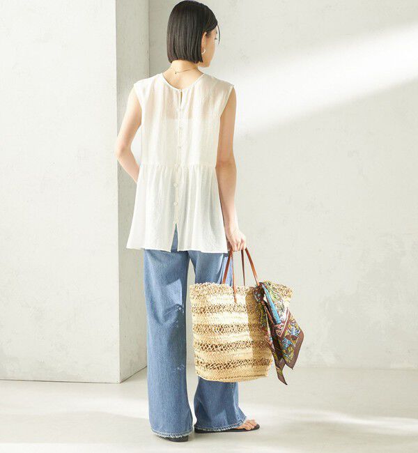 SHIPS for women「〈手洗い可能〉シルク混 シアー 2WAY ノースリーブ ブラウス」|シャツ・ブラウス|
