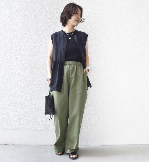 SHIPS for women「〈手洗い可能〉シルク混 シアー 2WAY ノースリーブ ブラウス」|シャツ・ブラウス|