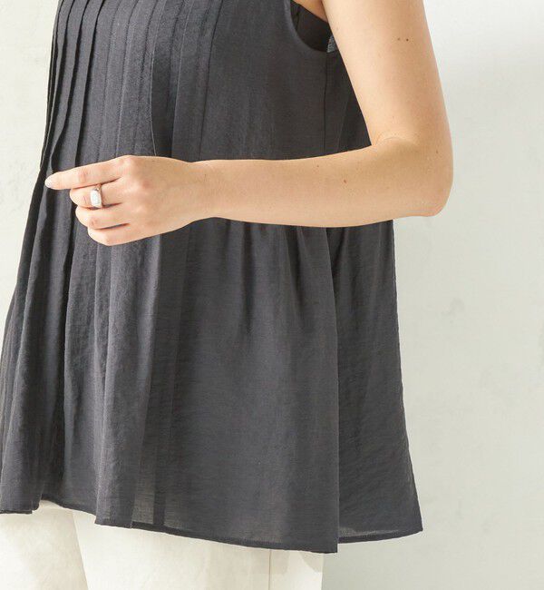 SHIPS for women「〈手洗い可能〉シルク混 シアー 2WAY ノースリーブ ブラウス」|シャツ・ブラウス|