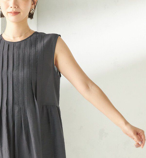 SHIPS for women「〈手洗い可能〉シルク混 シアー 2WAY ノースリーブ ブラウス」|シャツ・ブラウス|