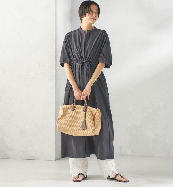 SHIPS for women「〈接触冷感 / 撥水加工〉TEXBRID(R) タフタ ウエスト 切替 ワンピース」|ワンピース|