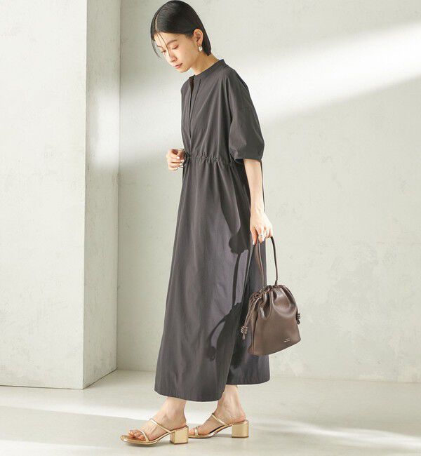 SHIPS for women「〈接触冷感 / 撥水加工〉TEXBRID(R) タフタ ウエスト 切替 ワンピース」|ワンピース|