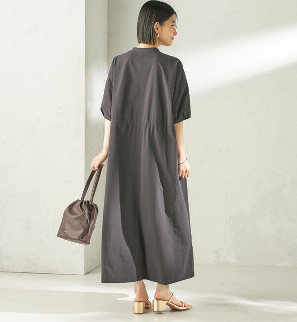 SHIPS for women「〈接触冷感 / 撥水加工〉TEXBRID(R) タフタ ウエスト 切替 ワンピース」|ワンピース|