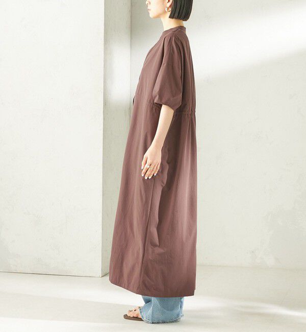 SHIPS for women「〈接触冷感 / 撥水加工〉TEXBRID(R) タフタ ウエスト 切替 ワンピース」|ワンピース|