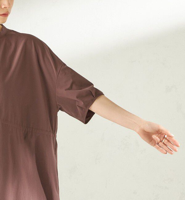 SHIPS for women「〈接触冷感 / 撥水加工〉TEXBRID(R) タフタ ウエスト 切替 ワンピース」|ワンピース|