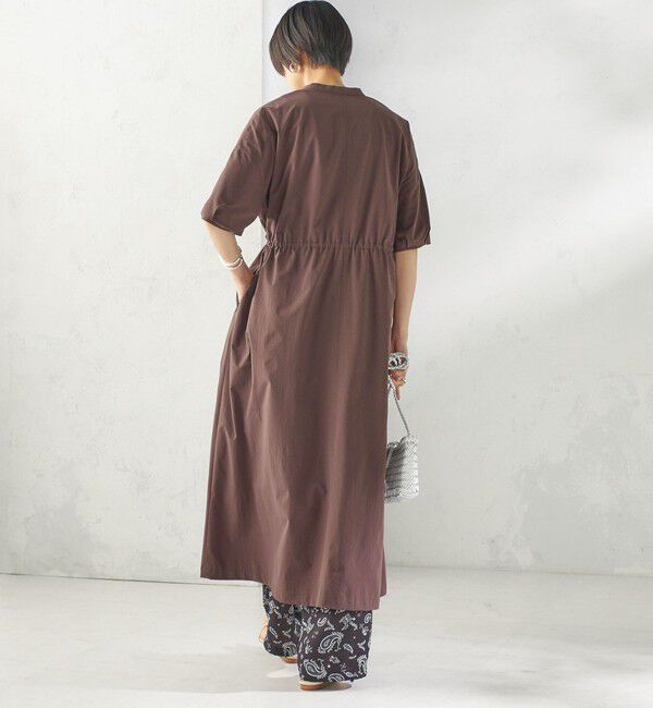 SHIPS for women「〈接触冷感 / 撥水加工〉TEXBRID(R) タフタ ウエスト 切替 ワンピース」|ワンピース|
