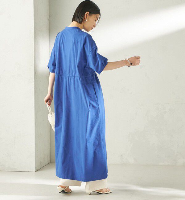 SHIPS for women「〈接触冷感 / 撥水加工〉TEXBRID(R) タフタ ウエスト 切替 ワンピース」|ワンピース|