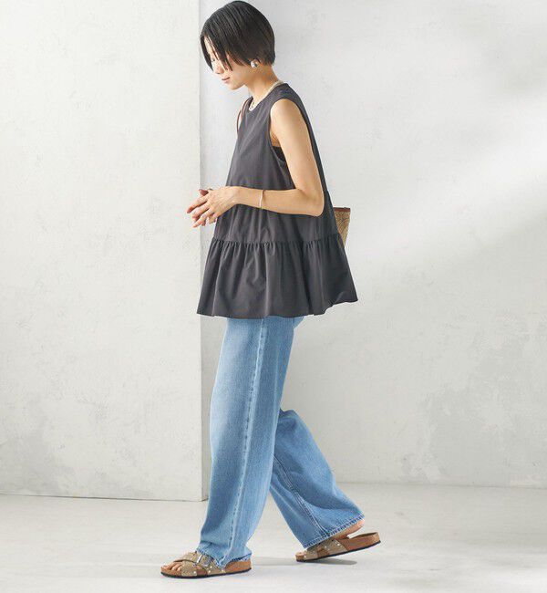SHIPS for women「〈接触冷感 / 撥水加工〉TEXBRID(R) タフタ ノースリーブ ブラウス」|シャツ・ブラウス|