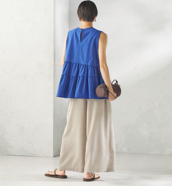 SHIPS for women「〈接触冷感 / 撥水加工〉TEXBRID(R) タフタ ノースリーブ ブラウス」|シャツ・ブラウス|