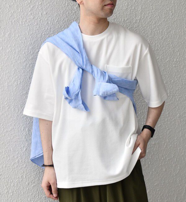 SHIPS any「SHIPS any:〈接触冷感〉COOL TOUCH スムース リラックス ポケット Tシャツ 26SS◇」|Tシャツ・カットソー|ホワイト