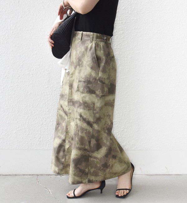 SHIPS for women「【SHIPS別注】GUNG HO:〈洗濯機可能〉CAMO柄 カーゴ スカート」|スカート|