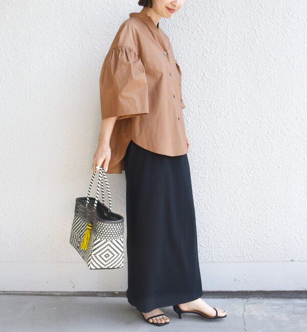 SHIPS for women「〈手洗い可能〉バック フレア 袖 ギャザー スキッパー ブラウス」|シャツ・ブラウス|