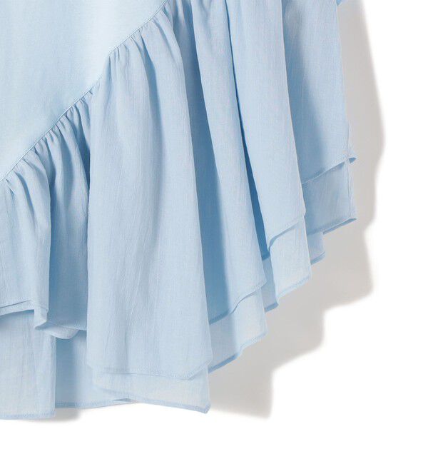 SHIPS for women「【WEB限定】〈手洗い可能〉ランダム ギャザー ドッキング TEE」|Tシャツ・カットソー|
