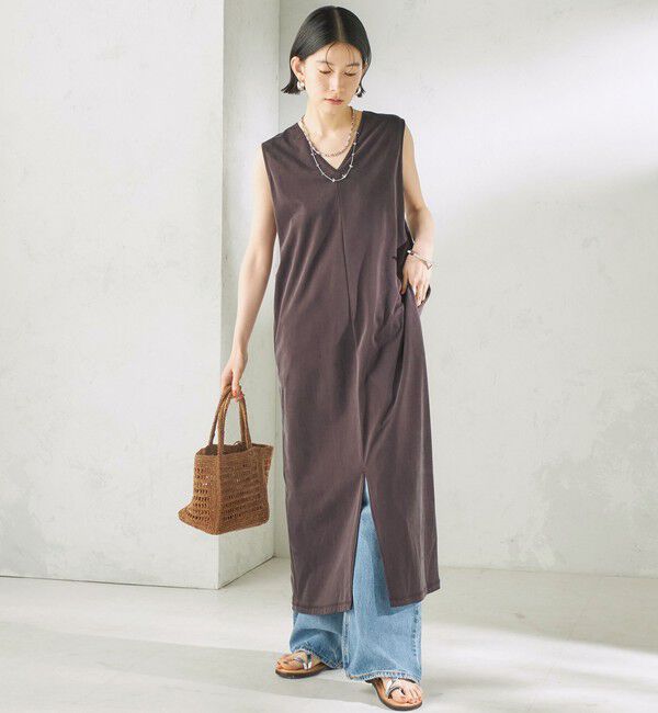 SHIPS for women「〈手洗い可能〉フィブリル ジャージー 2WAY ワンピース」|ワンピース|ブラウン