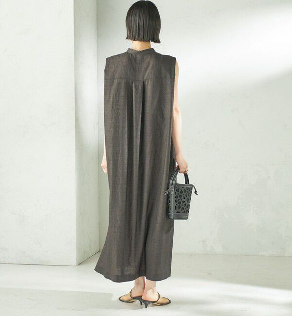 SHIPS for women「〈接触冷感/UVカット/吸水速乾/洗濯機可能〉SUUSUU タック スリーブ ワンピース」|ワンピース|
