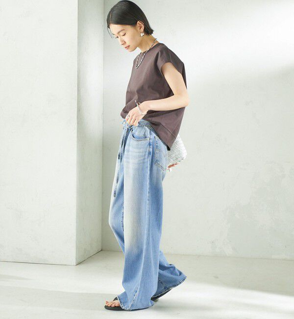 SHIPS for women「〈接触冷感/吸水速乾/洗濯機可能〉ハイゲージ ポンチ コクーン カットソー」|Tシャツ・カットソー|