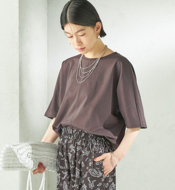 SHIPS for women「〈接触冷感/吸水速乾/洗濯機可能〉ハイゲージ ポンチ ドルマン カットソー」|Tシャツ・カットソー|