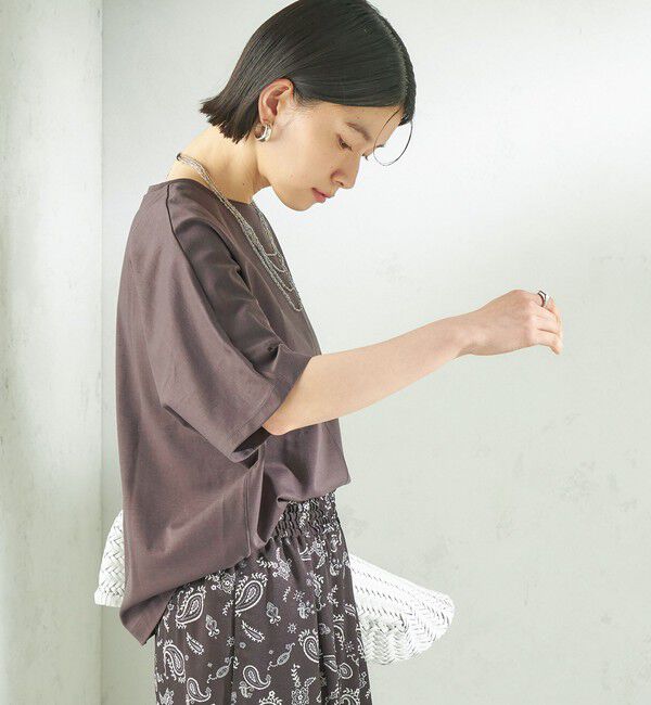 SHIPS for women「〈接触冷感/吸水速乾/洗濯機可能〉ハイゲージ ポンチ ドルマン カットソー」|Tシャツ・カットソー|