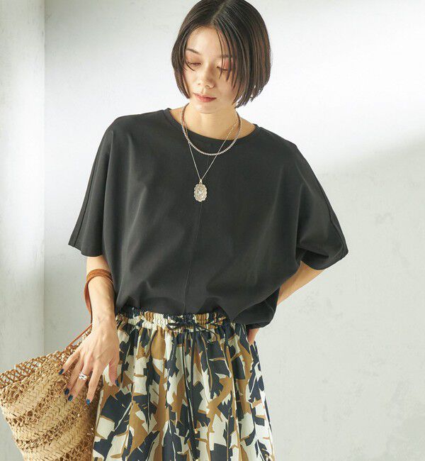 SHIPS for women「〈接触冷感/吸水速乾/洗濯機可能〉ハイゲージ ポンチ ドルマン カットソー」|Tシャツ・カットソー|
