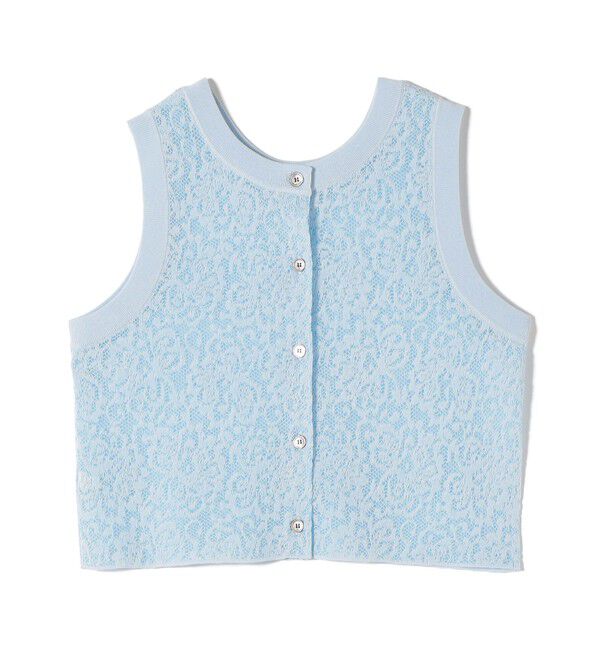 SHIPS for women「〈手洗い可能〉レース ジャカード 2WAY ノースリーブ カットソー」|Tシャツ・カットソー|