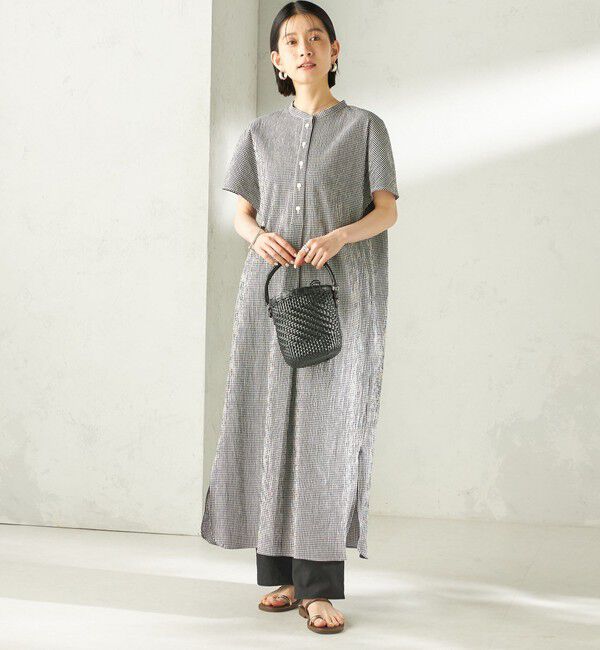 SHIPS for women「〈手洗い可能〉ACAR バンピー チェック ワンピース」|ワンピース|