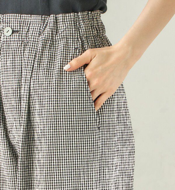 SHIPS for women「〈手洗い可能〉ACAR バンピー チェック タック パンツ」|その他|