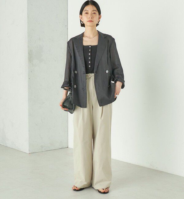 SHIPS for women「Wai＋:〈手洗い可能〉アイレット ヘンリー タンクトップ」|タンクトップ|