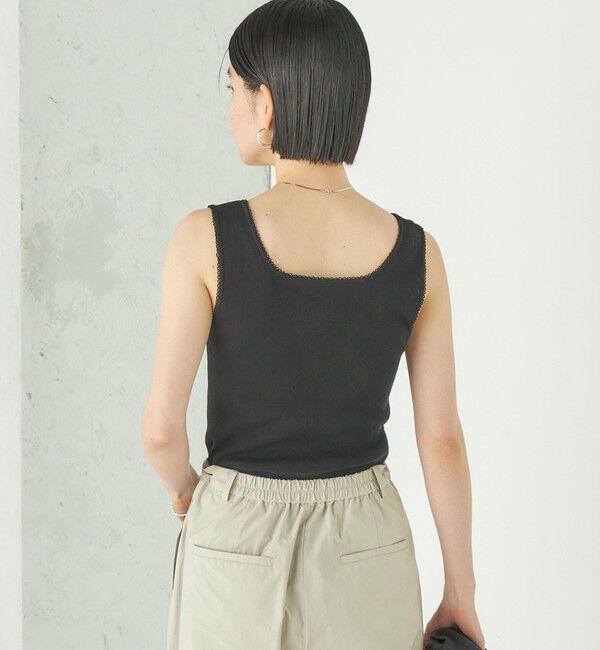 SHIPS for women「Wai＋:〈手洗い可能〉アイレット ヘンリー タンクトップ」|タンクトップ|
