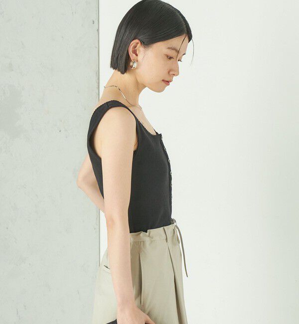 SHIPS for women「Wai＋:〈手洗い可能〉アイレット ヘンリー タンクトップ」|タンクトップ|