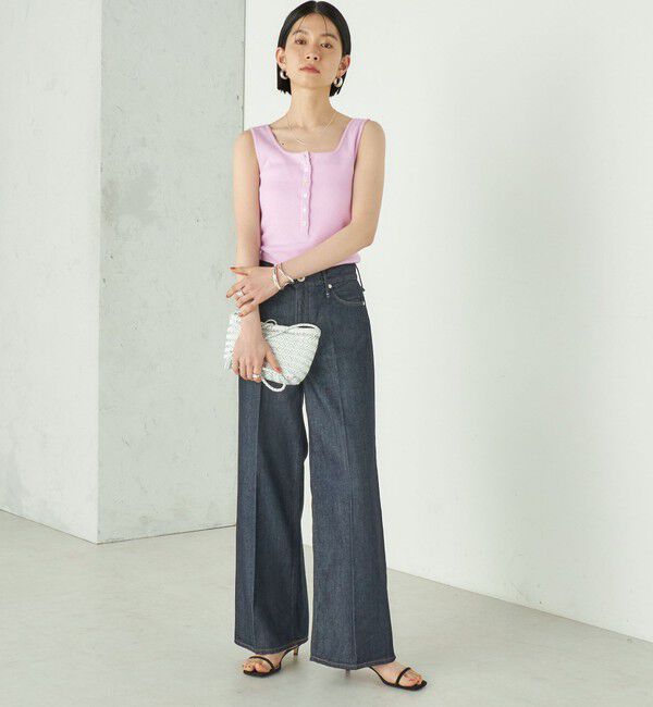 SHIPS for women「Wai＋:〈手洗い可能〉アイレット ヘンリー タンクトップ」|タンクトップ|