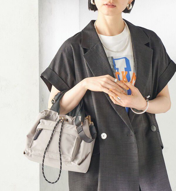 SHIPS for women「【WEB限定】Hyman Roth:〈撥水加工〉ナイロン ミニバッグ」|ショルダー・メッセンジャー|グレー