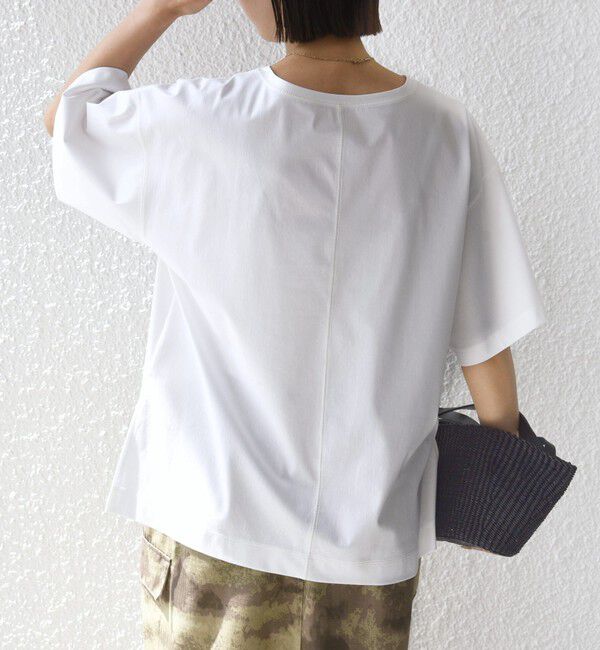 SHIPS for women「〈接触冷感/UVカット〉ガゼット デザイン ワイド スリーブ TEE」|Tシャツ・カットソー|