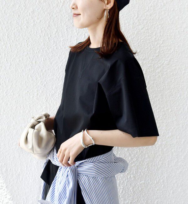 SHIPS for women「〈接触冷感/UVカット〉ガゼット デザイン ワイド スリーブ TEE」|Tシャツ・カットソー|