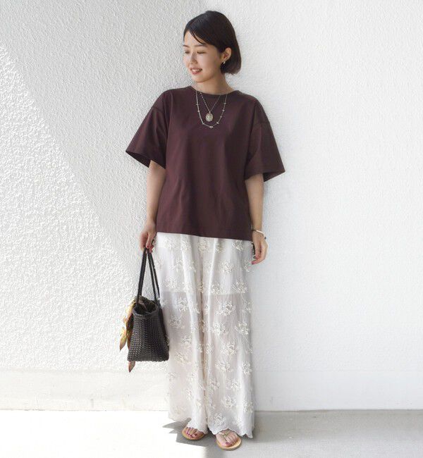 SHIPS for women「〈接触冷感/UVカット〉ガゼット デザイン ワイド スリーブ TEE」|Tシャツ・カットソー|