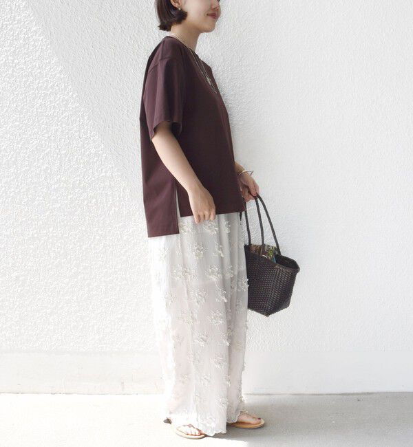 SHIPS for women「〈接触冷感/UVカット〉ガゼット デザイン ワイド スリーブ TEE」|Tシャツ・カットソー|