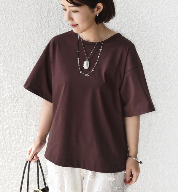 SHIPS for women「〈接触冷感/UVカット〉ガゼット デザイン ワイド スリーブ TEE」|Tシャツ・カットソー|