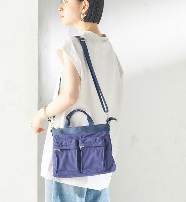 SHIPS for women「【WEB限定】Hyman Roth:〈撥水加工〉ナイロン ミニ ヘルメット バッグ」|ショルダー・メッセンジャー|ネイビー