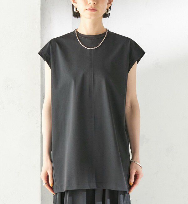 SHIPS for women「【SHIPS別注】TAION: 〈UVカット/接触冷感/吸水速乾〉バック スリット TEE」|Tシャツ・カットソー|