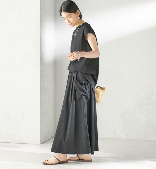 SHIPS for women「【SHIPS別注】TAION: 〈UVカット/接触冷感/吸水速乾〉バック スリット TEE」|Tシャツ・カットソー|